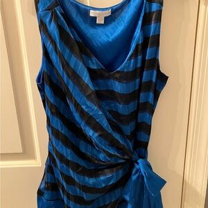 Blue and Black Striped top, size M